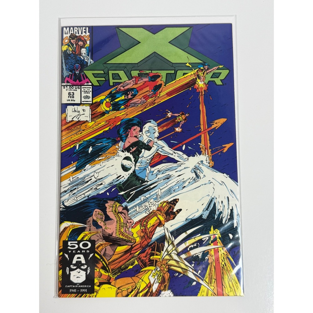 X-Factor 63 Marvel 1991 Whilce Portacio Cover Iceman Jean Grey Captain America